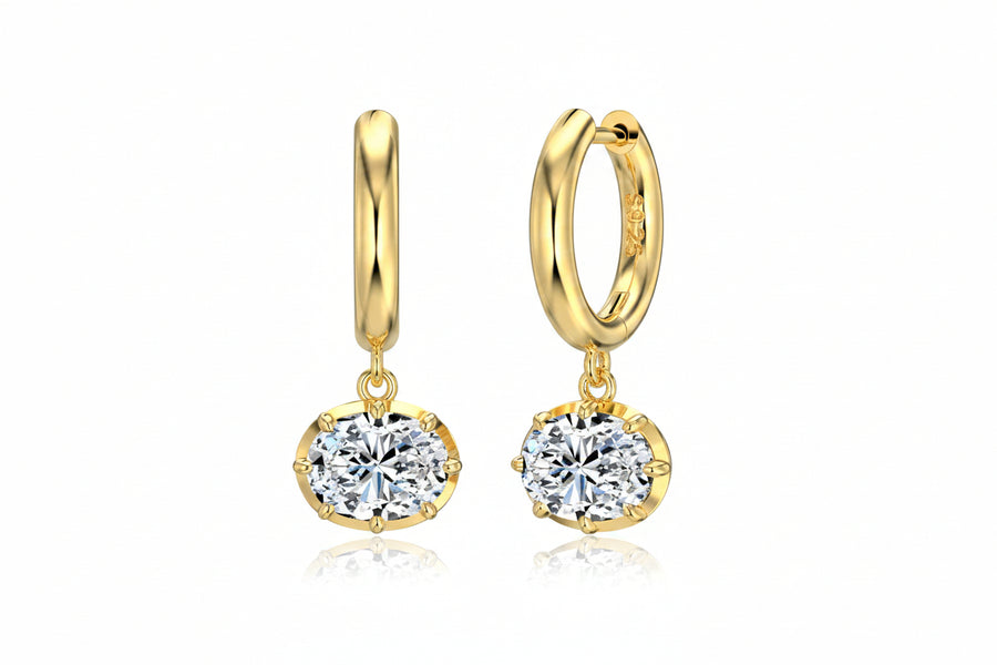 Camille Oval 3 Carat Earrings