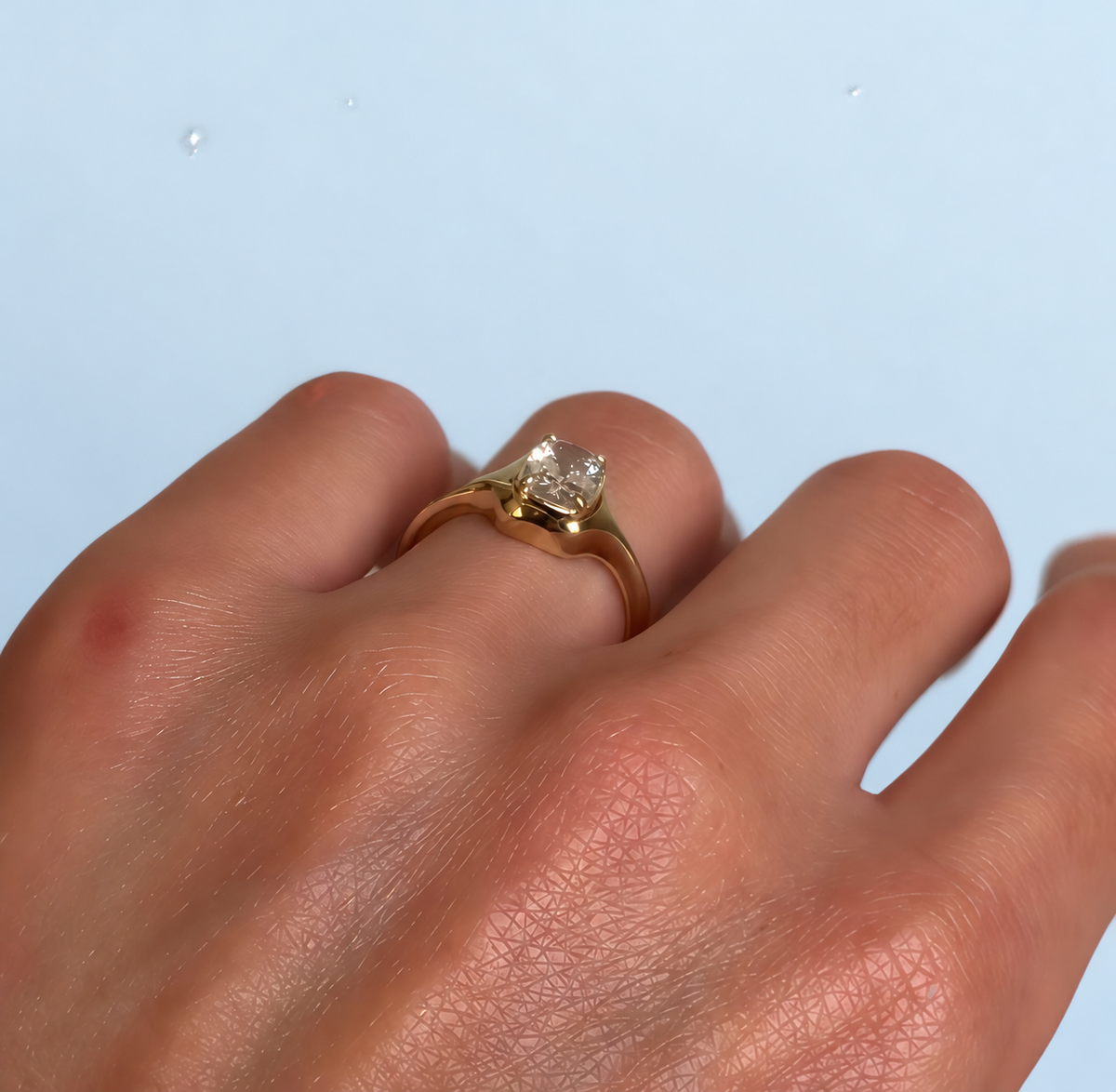 Amélie Bezel 2ct Cushion Solitaire Ring