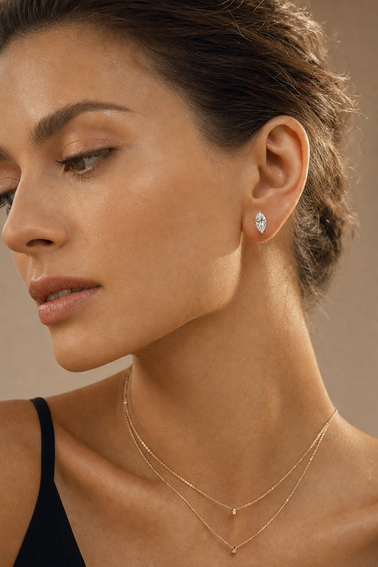 Rosalie Marquise Stud Earrings