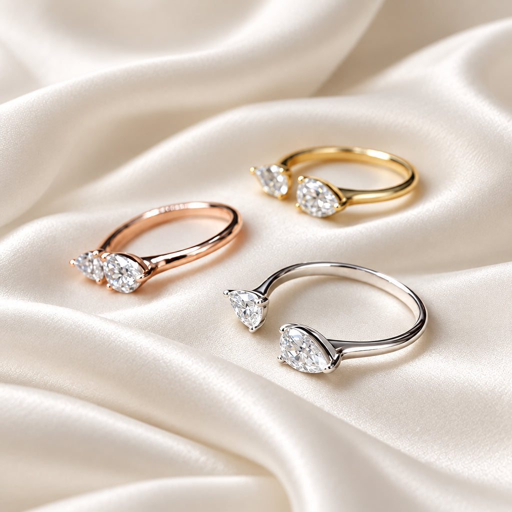 Rocío Pear Cut Moissanite Ring