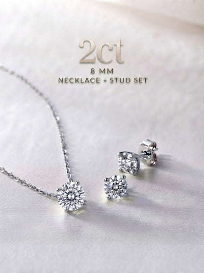 Signature | Solène 2ct Set | Earrings and Necklace | 6ct Total